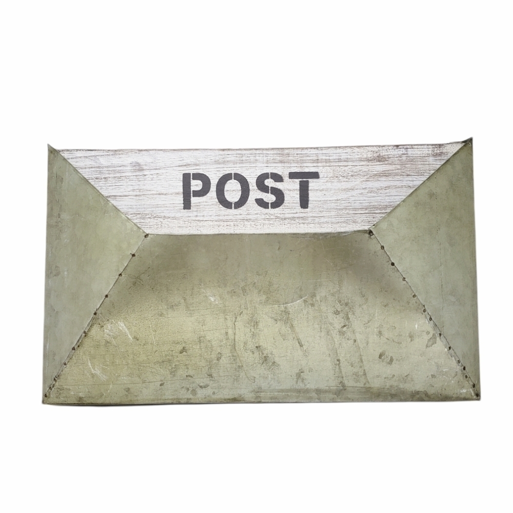 RGI metal wood post mailbox mail holder